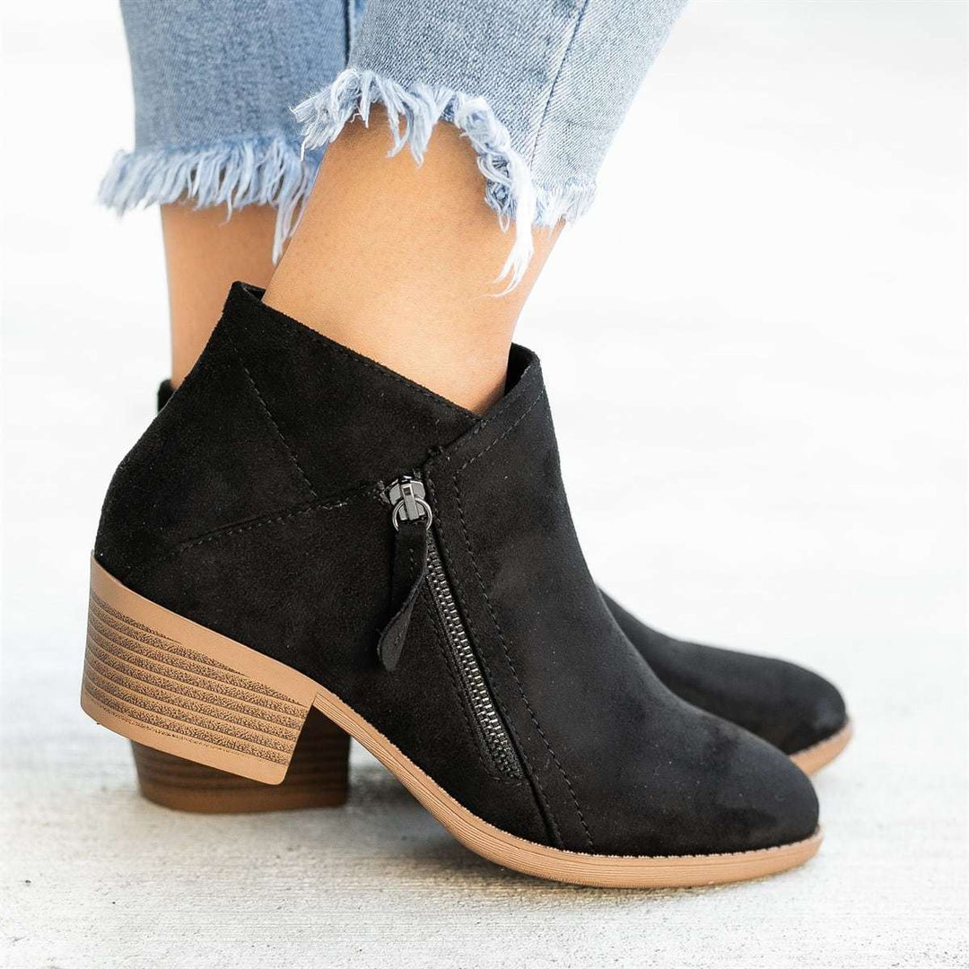 Nokmo | Women's Ankle Boots with Zipper Detail