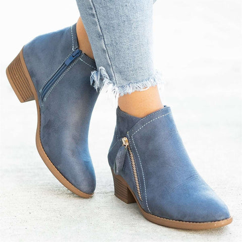 Nokmo | Women's Ankle Boots with Zipper Detail