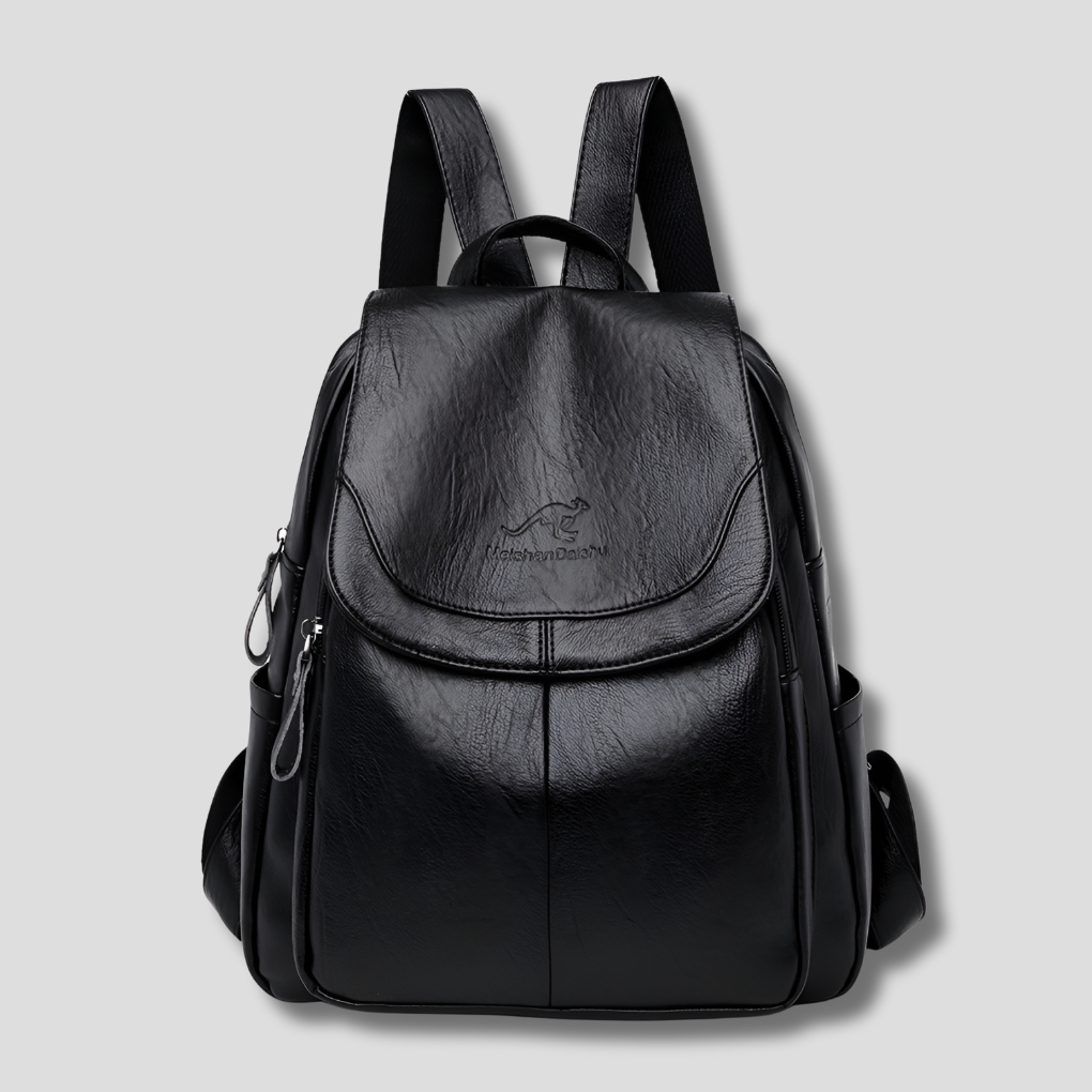 Nokmo | Women's Anti-Theft Leather Backpack with Embossed Detail