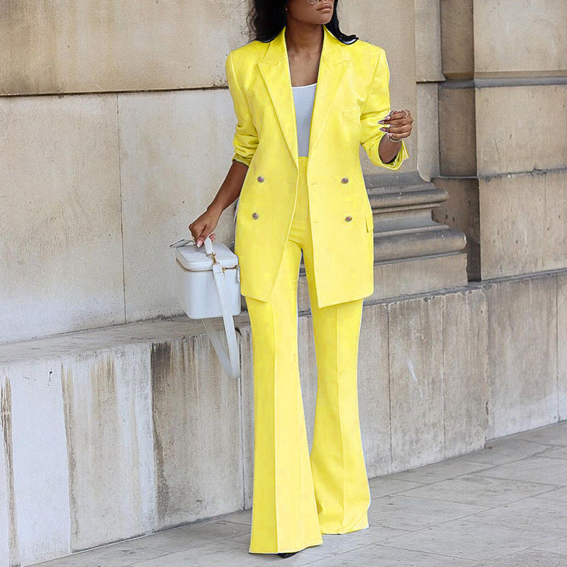 Nokmo | Women's Blazer and Flare Trouser Set
