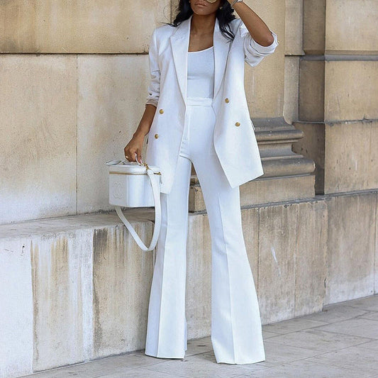 Nokmo | Women's Blazer and Flare Trouser Set
