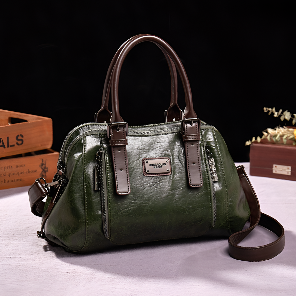 Nokmo | Women's Boston Handbag Croc-Embossed Top Handle Bag