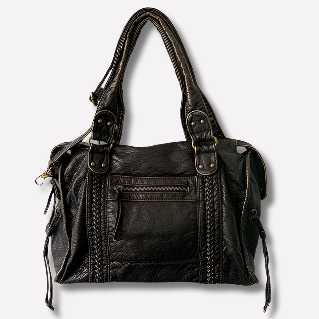 Nokmo | Women's Braided Shoulder Bag with Zip Pocket