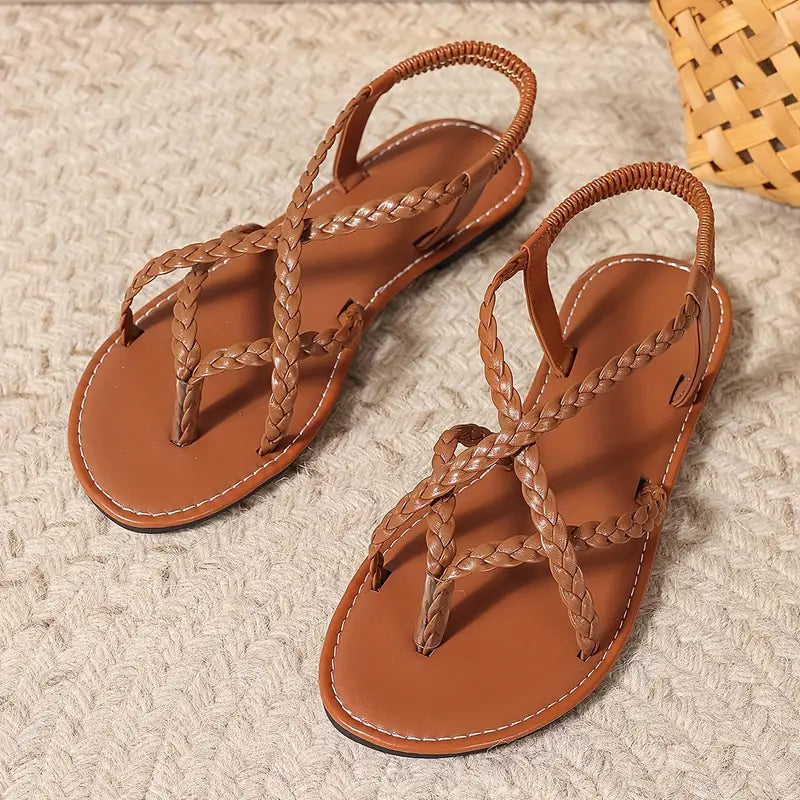 Nokmo | Women's Braided Strap Flat Sandals