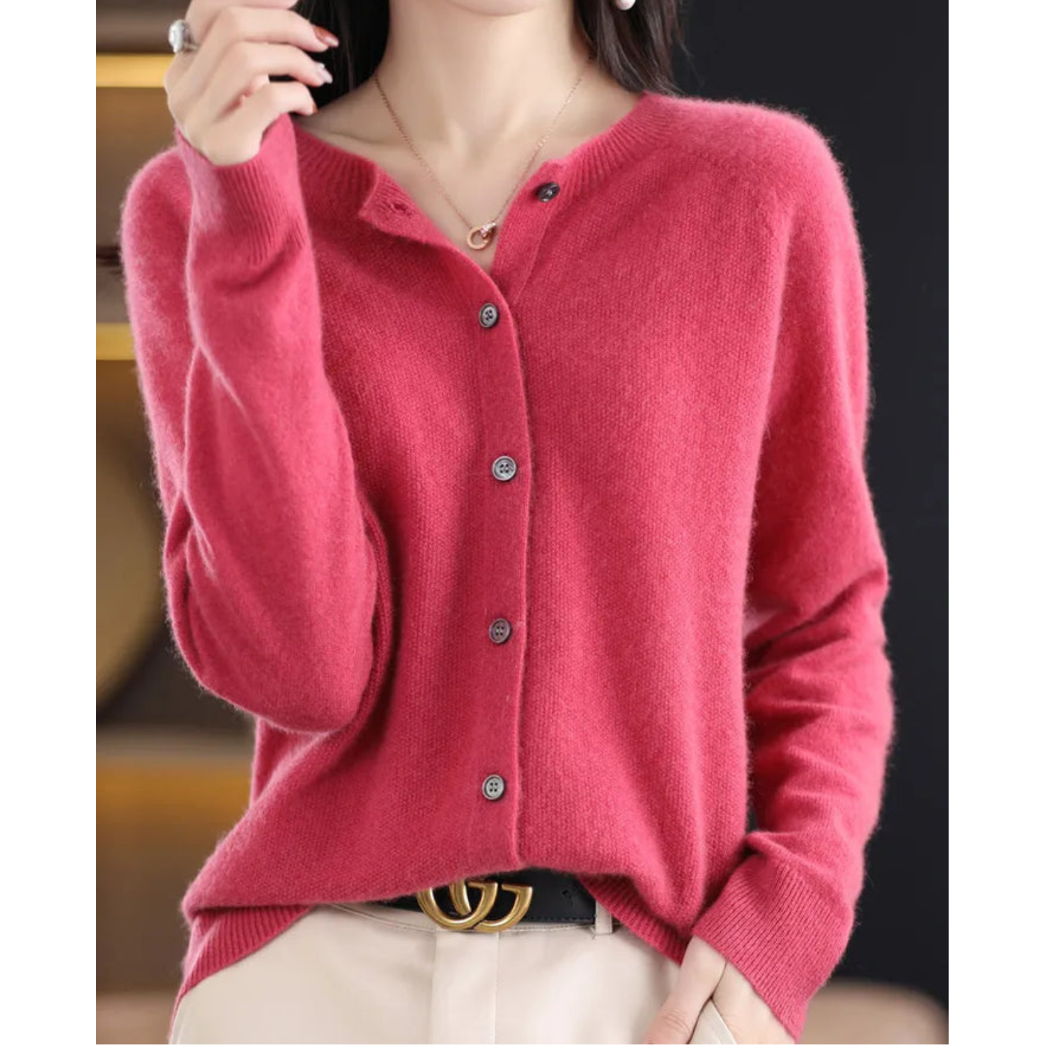 Nokmo | Women's Button-Up Knit Cardigan
