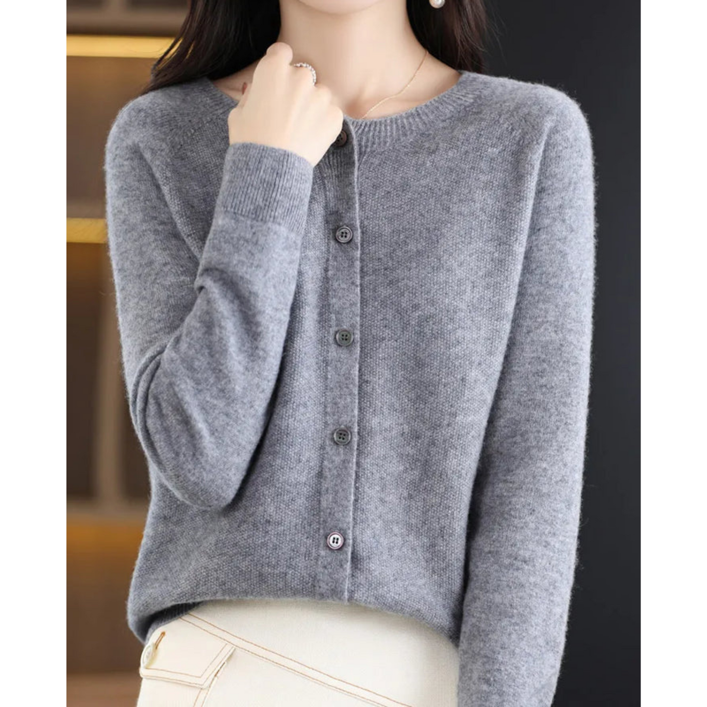 Nokmo | Women's Button-Up Knit Cardigan