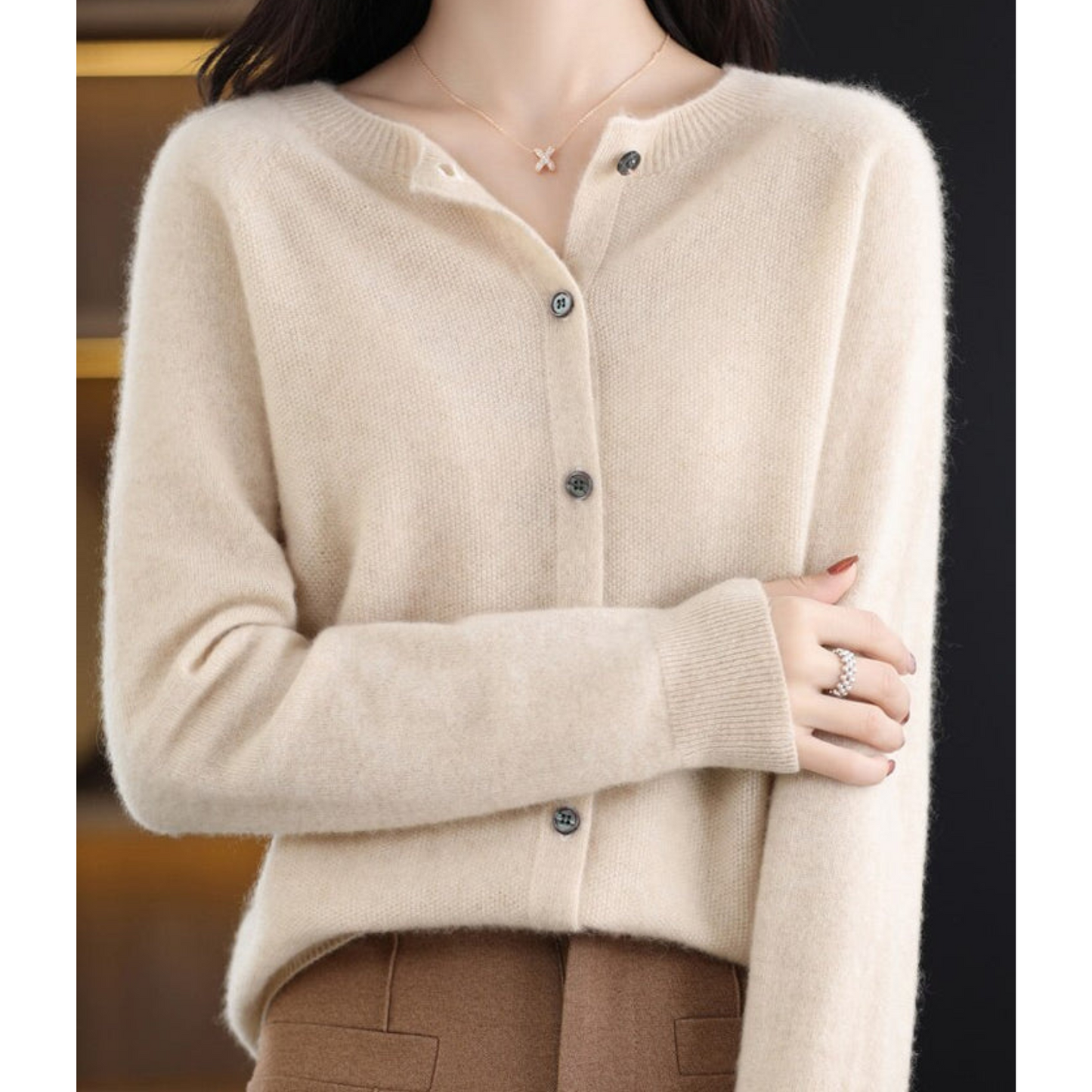 Nokmo | Women's Button-Up Knit Cardigan