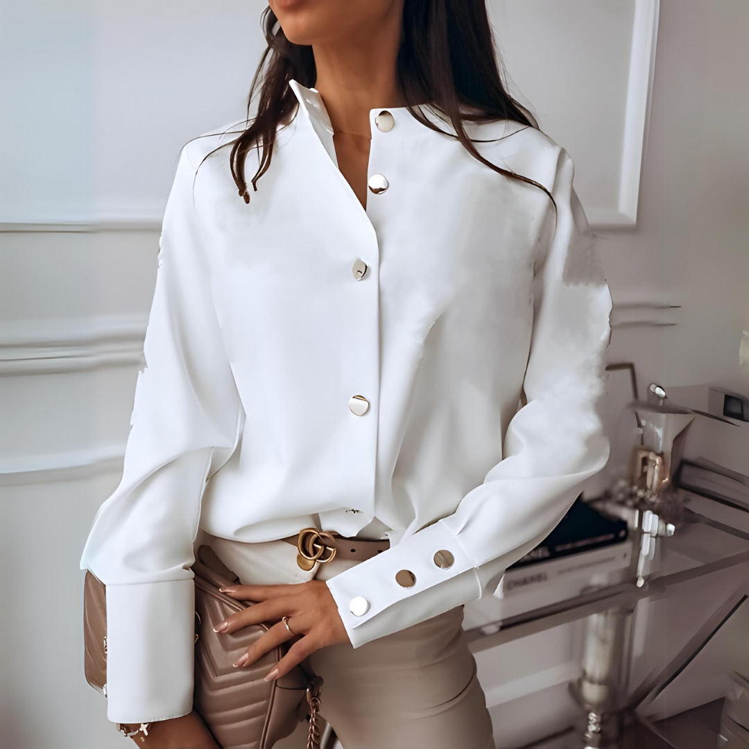 Nokmo | Women's Button-Up Shirt with Cuffed Sleeves
