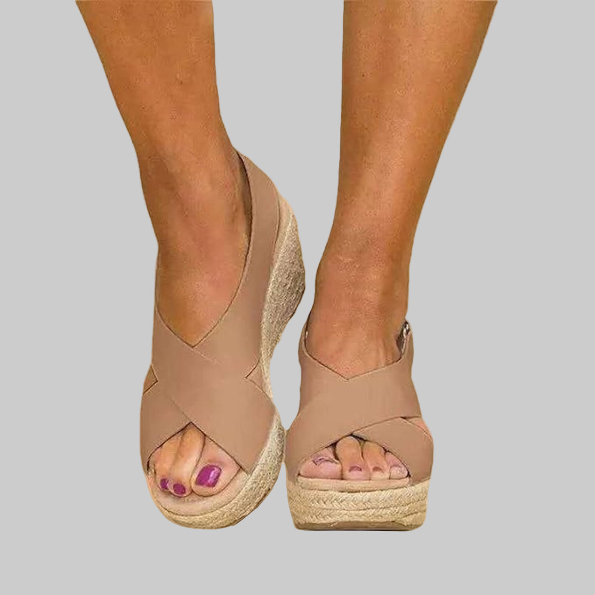 Nokmo | Women's Crisscross Wedge Espadrille Sandals