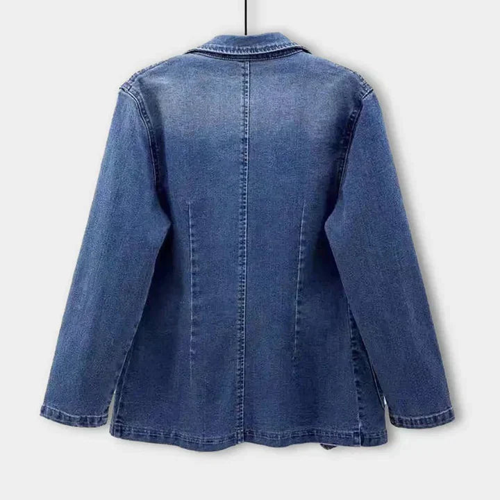 Nokmo | Women's Denim Blazer with Flap Pockets