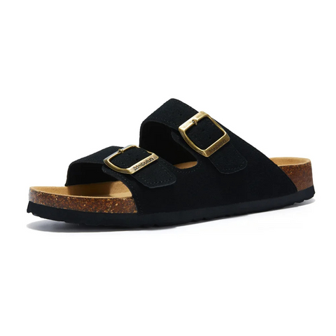 Nokmo | Women's Double Strap Cork Footbed Slides