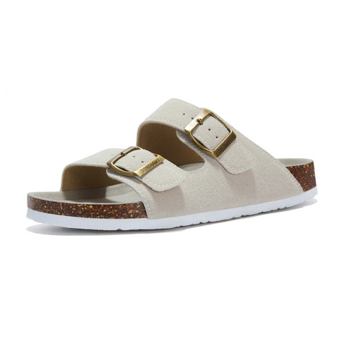 Nokmo | Women's Double Strap Cork Footbed Slides