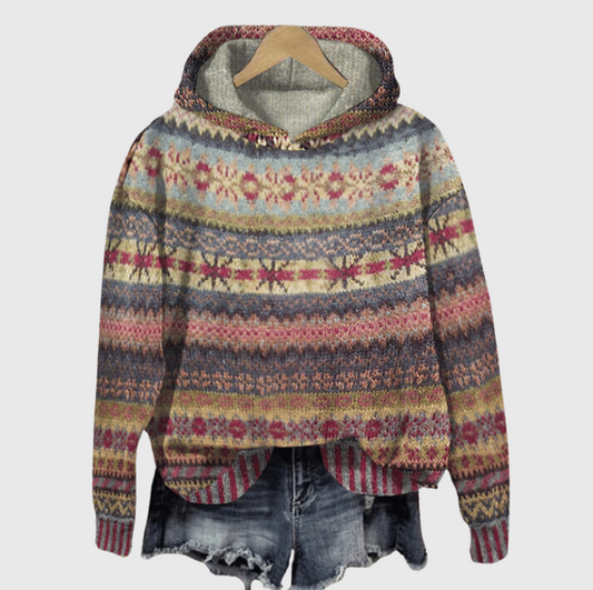 Nokmo | Women's Fair Isle Knit Hoodie