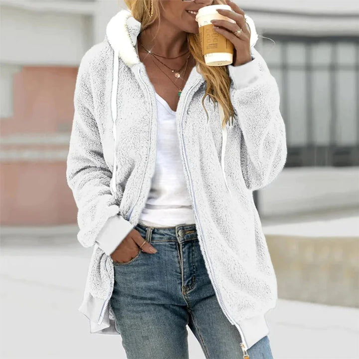 Nokmo | Women's Fleece Jacket with Hood - Casual Style