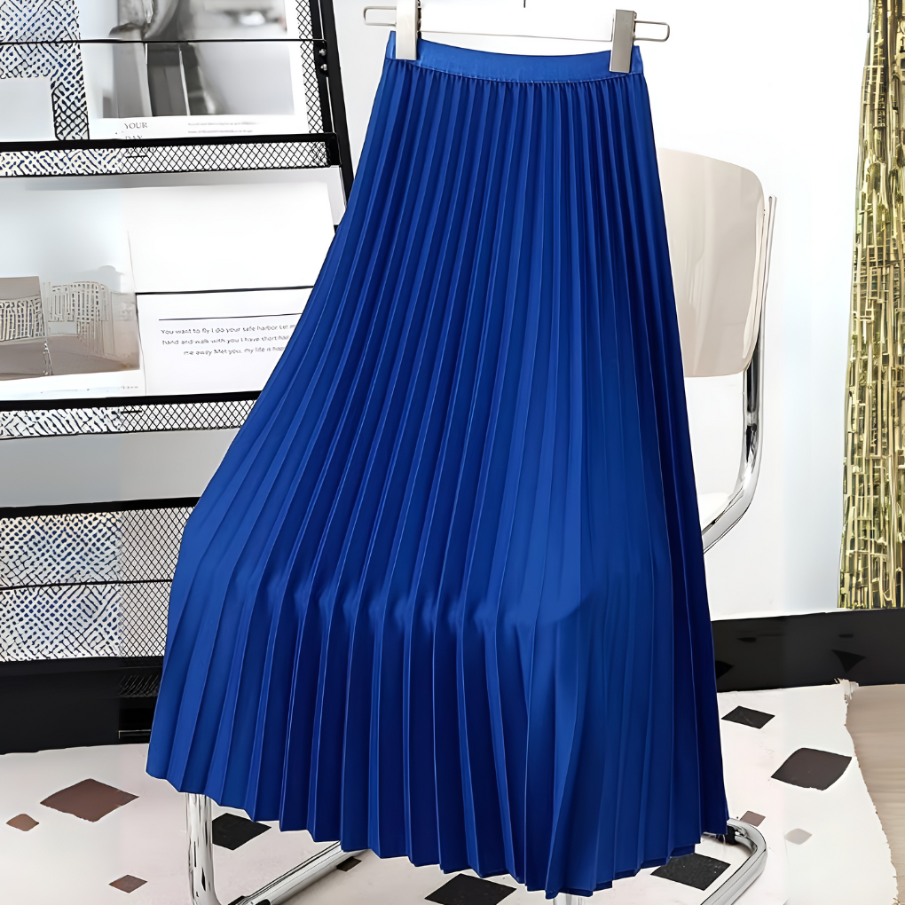 Nokmo | Women's High-Waist Pleated Midi Skirt
