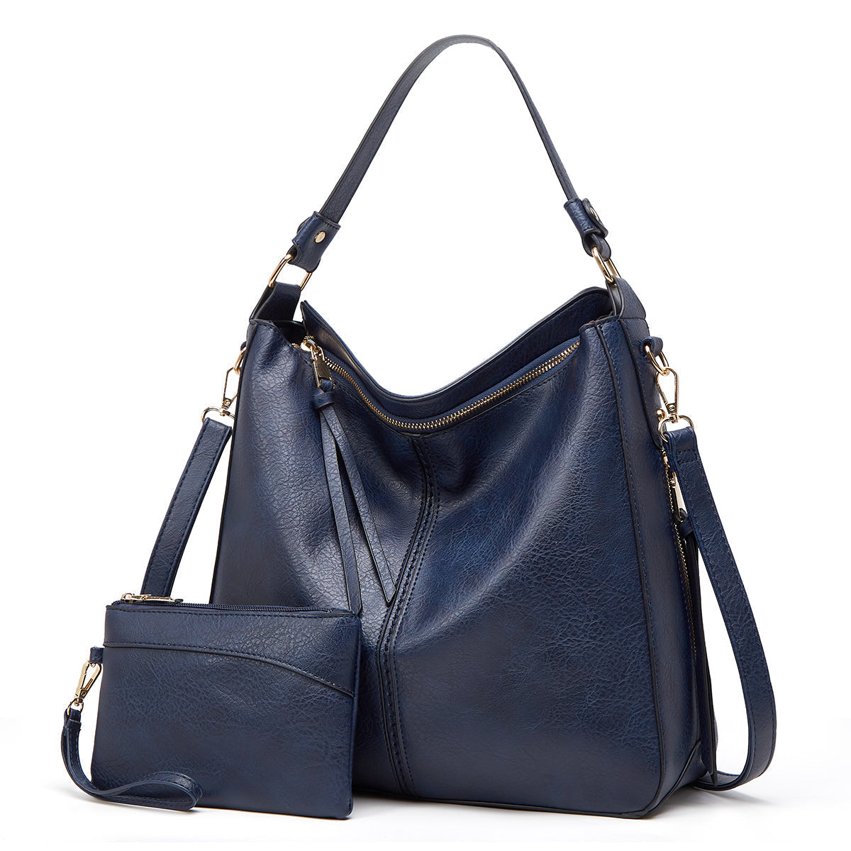 Nokmo | Women's Hobo Shoulder Bag with Gold Hardware