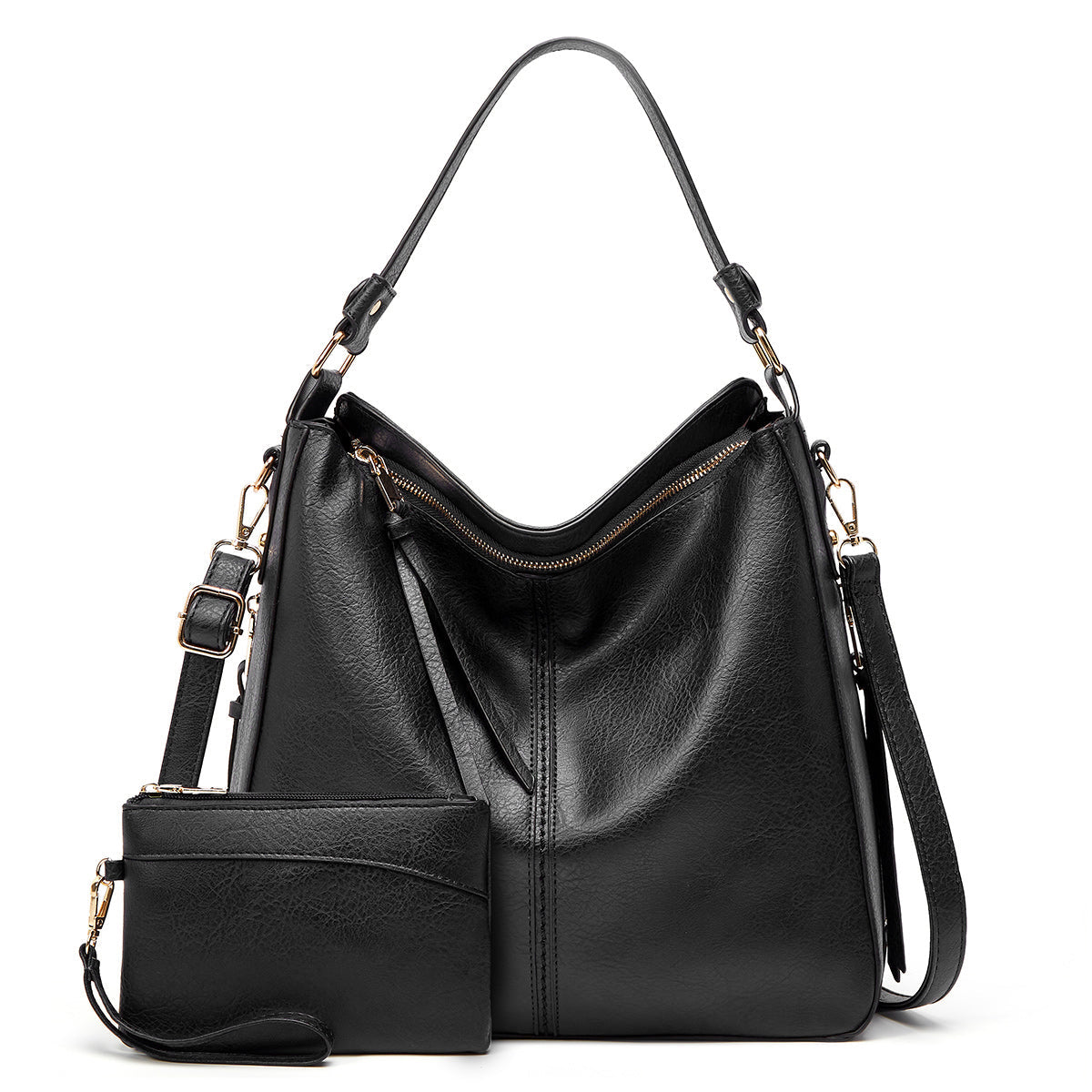 Nokmo | Women's Hobo Shoulder Bag with Gold Hardware