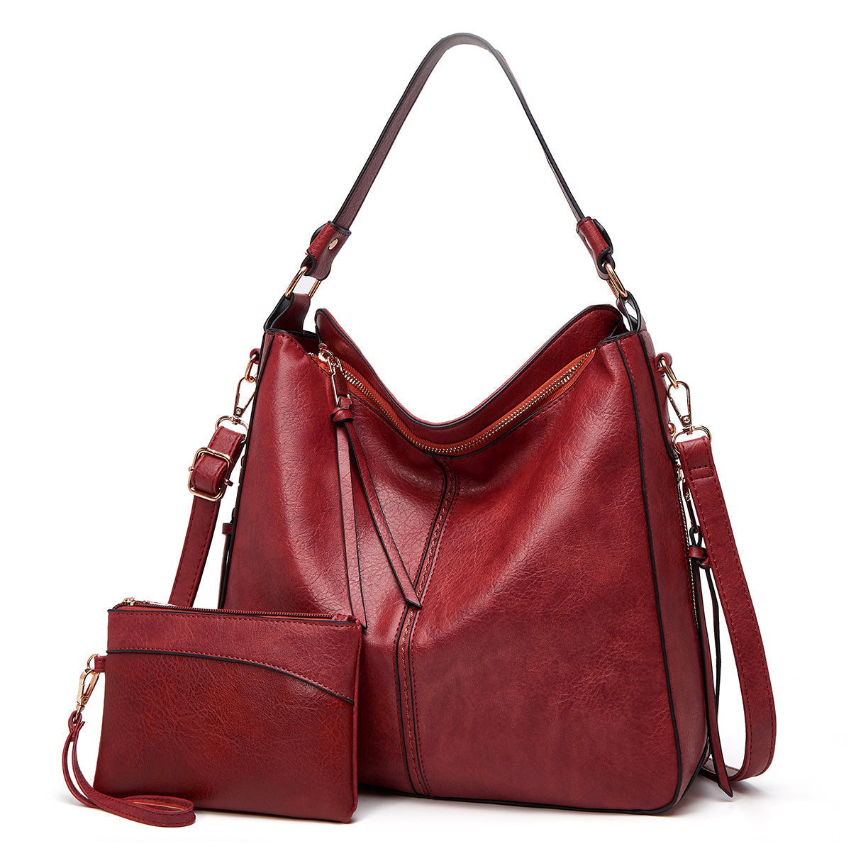Nokmo | Women's Hobo Shoulder Bag with Gold Hardware