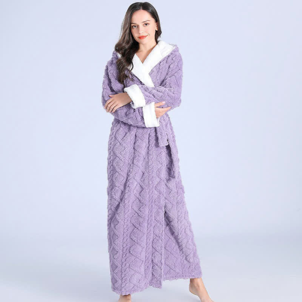 Nokmo | Women's Hooded Bathrobe Ankle Length Robe