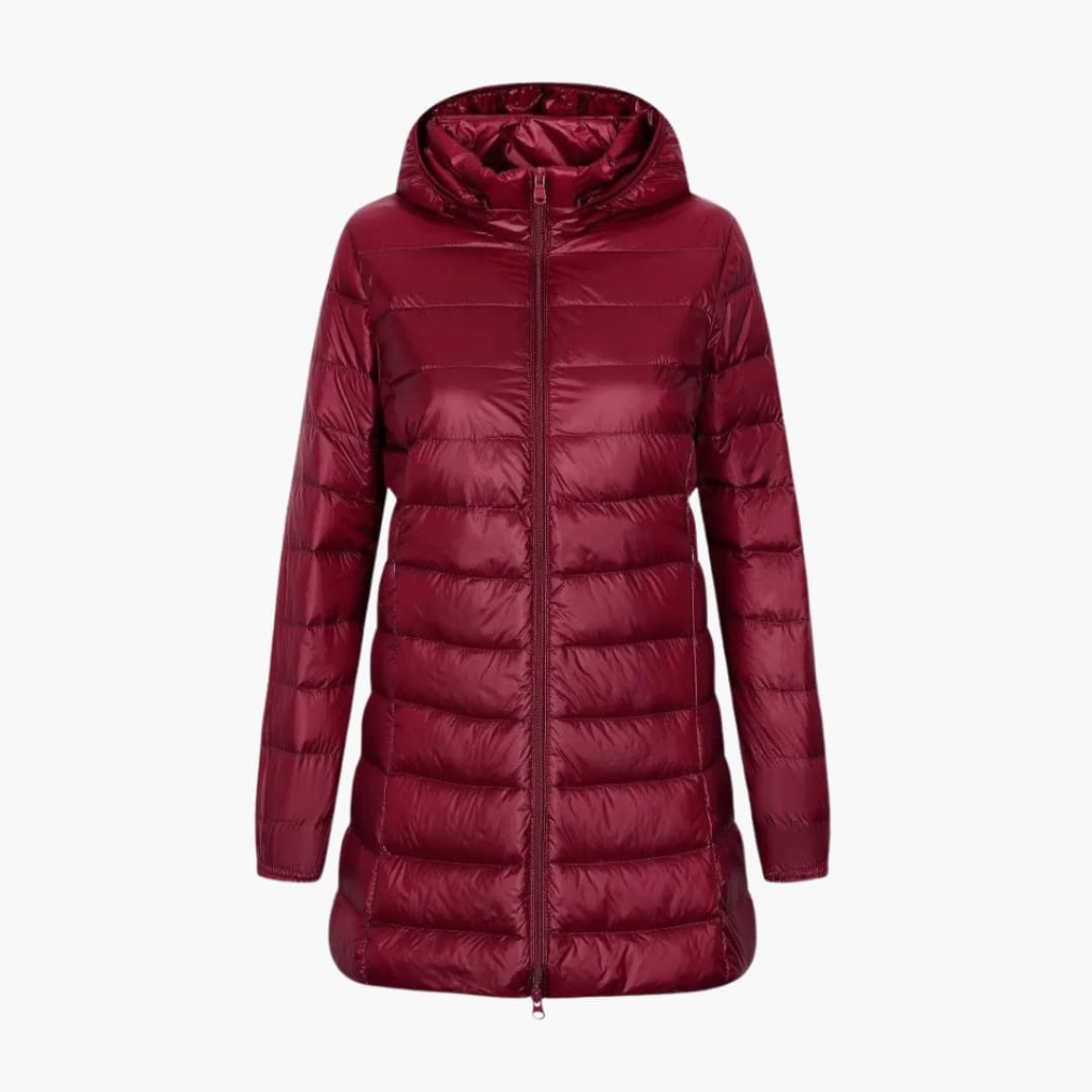 Nokmo | Women's Hooded Down Parka with Horizontal Quilting