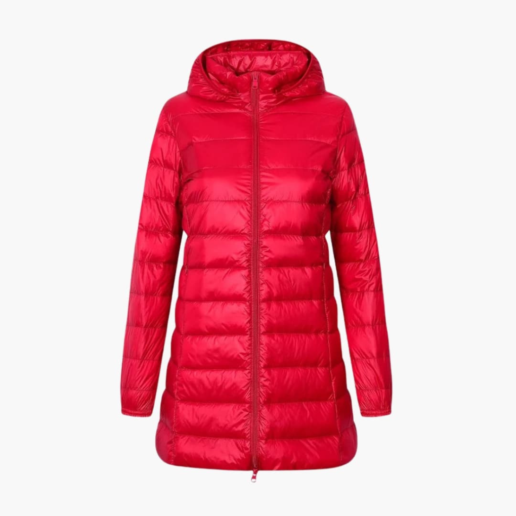 Nokmo | Women's Hooded Down Parka with Horizontal Quilting