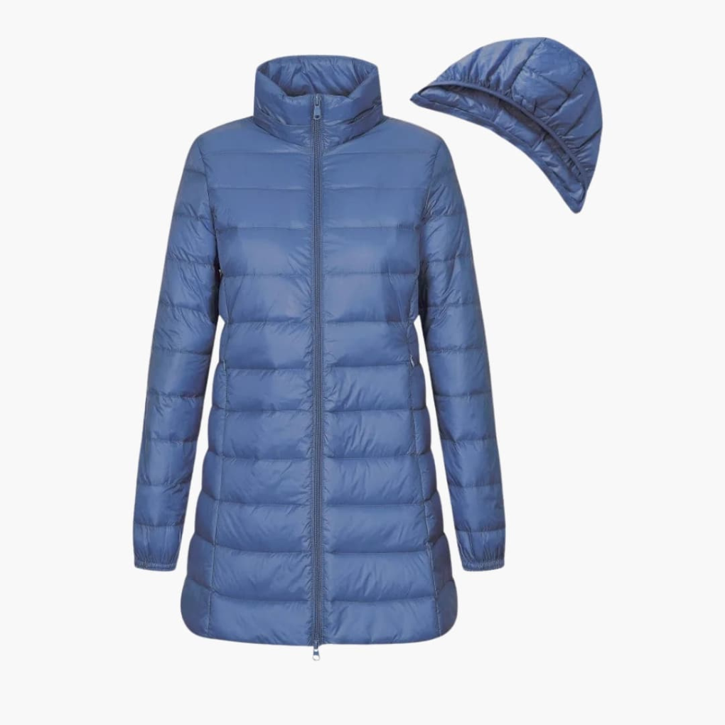 Nokmo | Women's Hooded Down Parka with Horizontal Quilting
