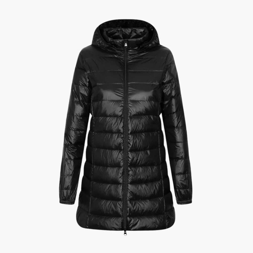 Nokmo | Women's Hooded Down Parka with Horizontal Quilting