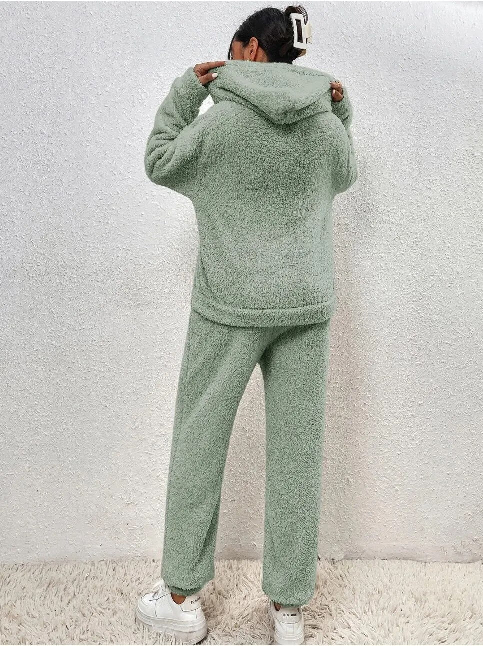 Nokmo | Women's Hooded Loungewear Set Plush Two-Piece