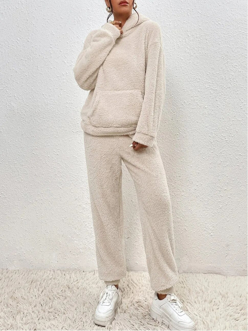 Nokmo | Women's Hooded Loungewear Set Plush Two-Piece