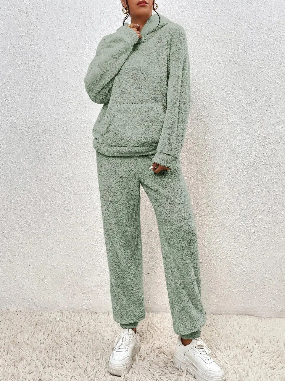 Nokmo | Women's Hooded Loungewear Set Plush Two-Piece