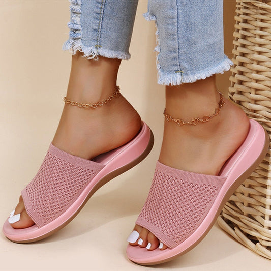 Nokmo | Women's Knitted Slide Sandals with Open Toe