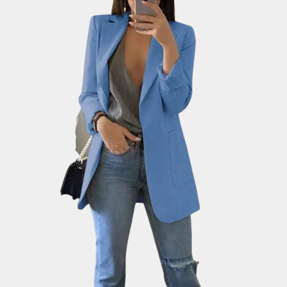 Nokmo | Women's Long Blazer with Slim Fit Tailoring