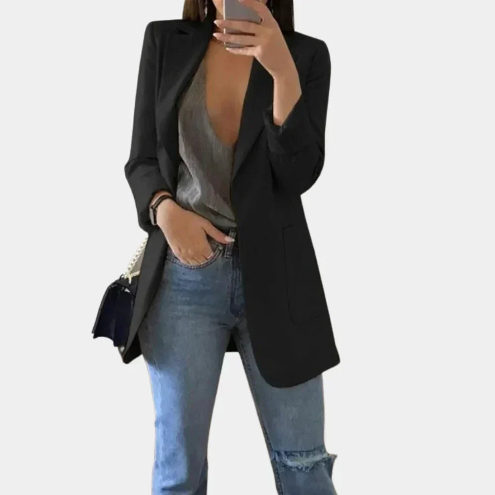 Nokmo | Women's Long Blazer with Slim Fit Tailoring