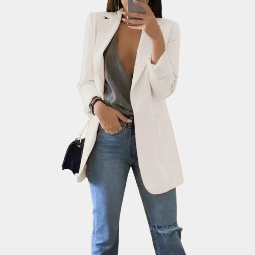 Nokmo | Women's Long Blazer with Slim Fit Tailoring