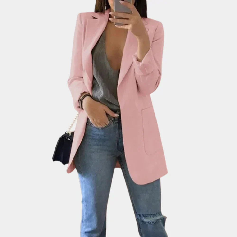 Nokmo | Women's Long Blazer with Slim Fit Tailoring