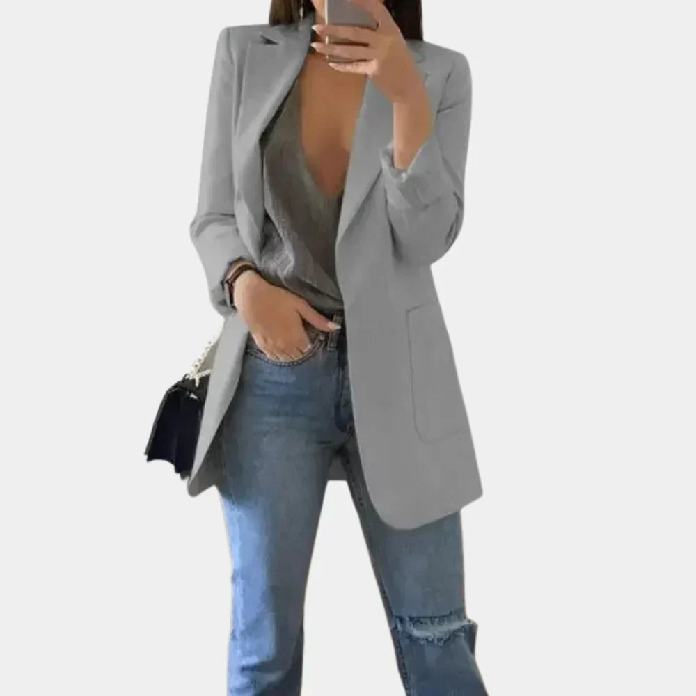 Nokmo | Women's Long Blazer with Slim Fit Tailoring