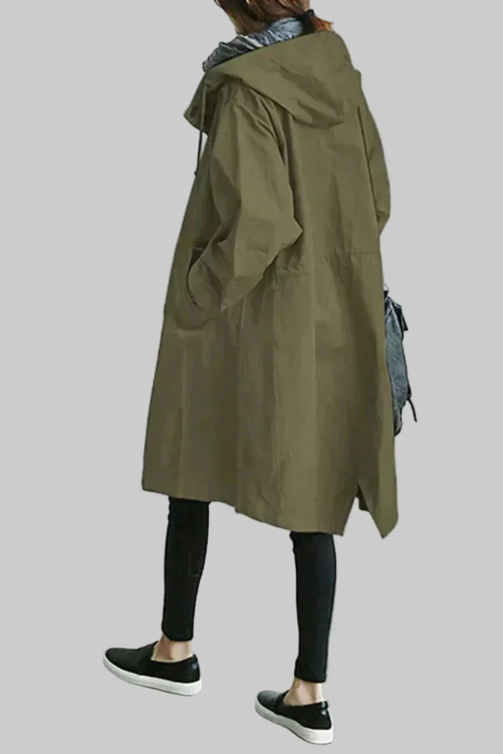 Nokmo | Women's Long Trench Coat with Hood