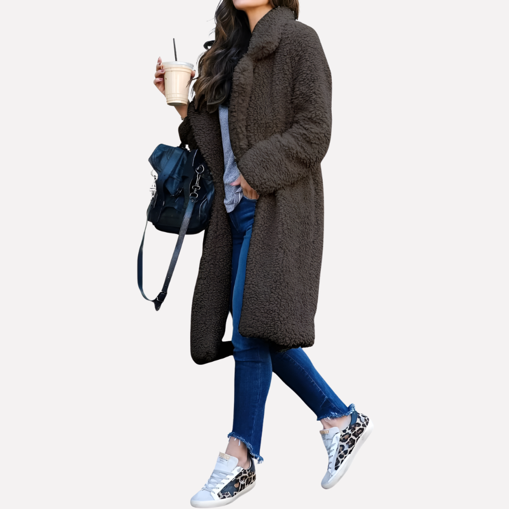 Nokmo | Women's Longline Teddy Coat