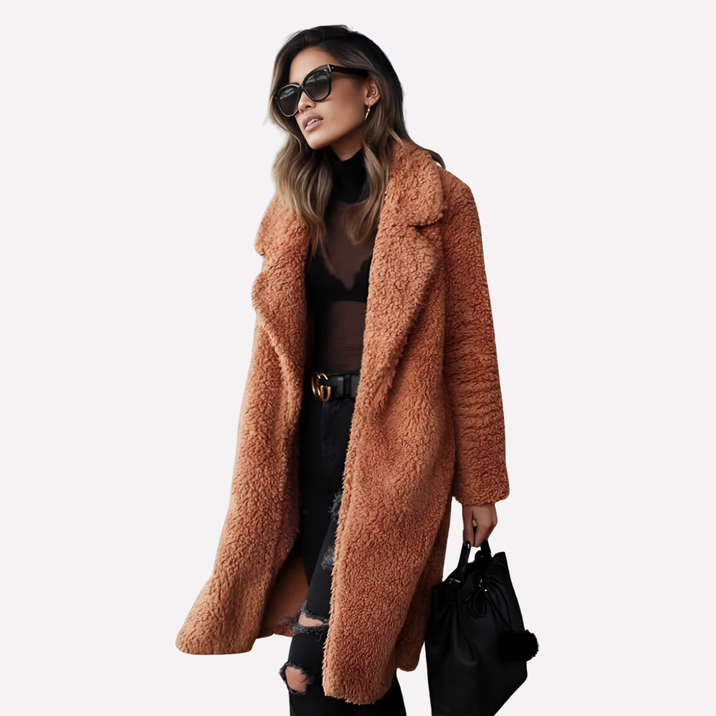 Nokmo | Women's Longline Teddy Coat