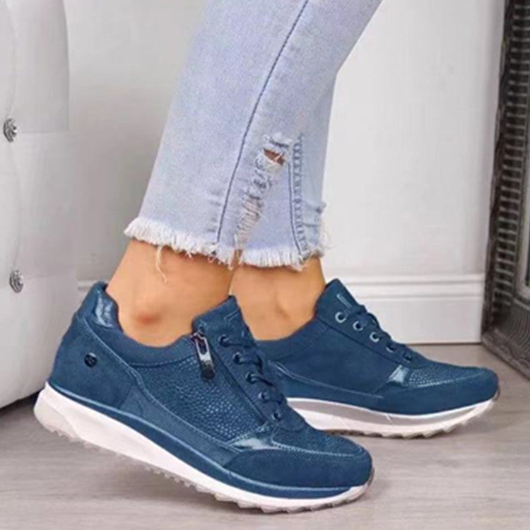 Nokmo | Women's Orthopedic Sneakers with Side Zip Detail