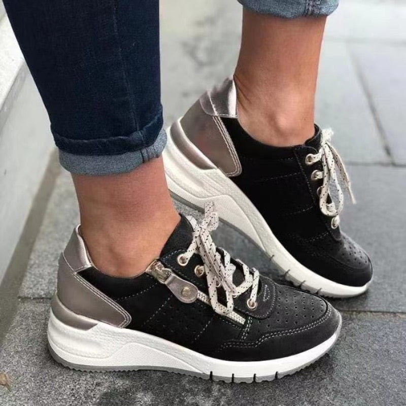 Nokmo | Women's Orthopedic Sneakers with Zipper Detail
