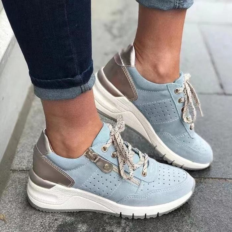 Nokmo | Women's Orthopedic Sneakers with Zipper Detail