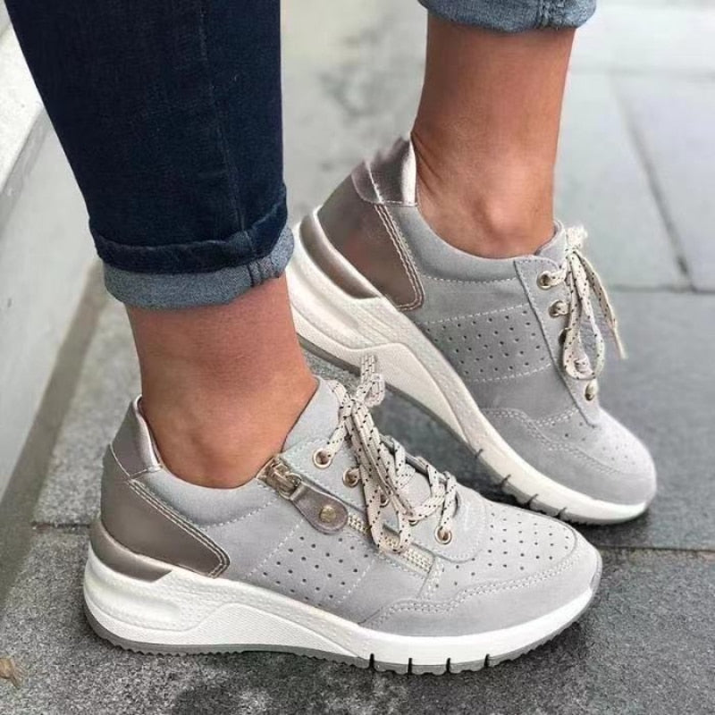 Nokmo | Women's Orthopedic Sneakers with Zipper Detail
