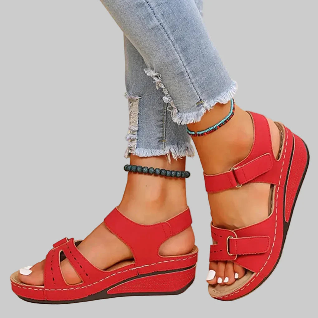 Nokmo | Women's Orthopedic Wedge Sandals with Adjustable Straps