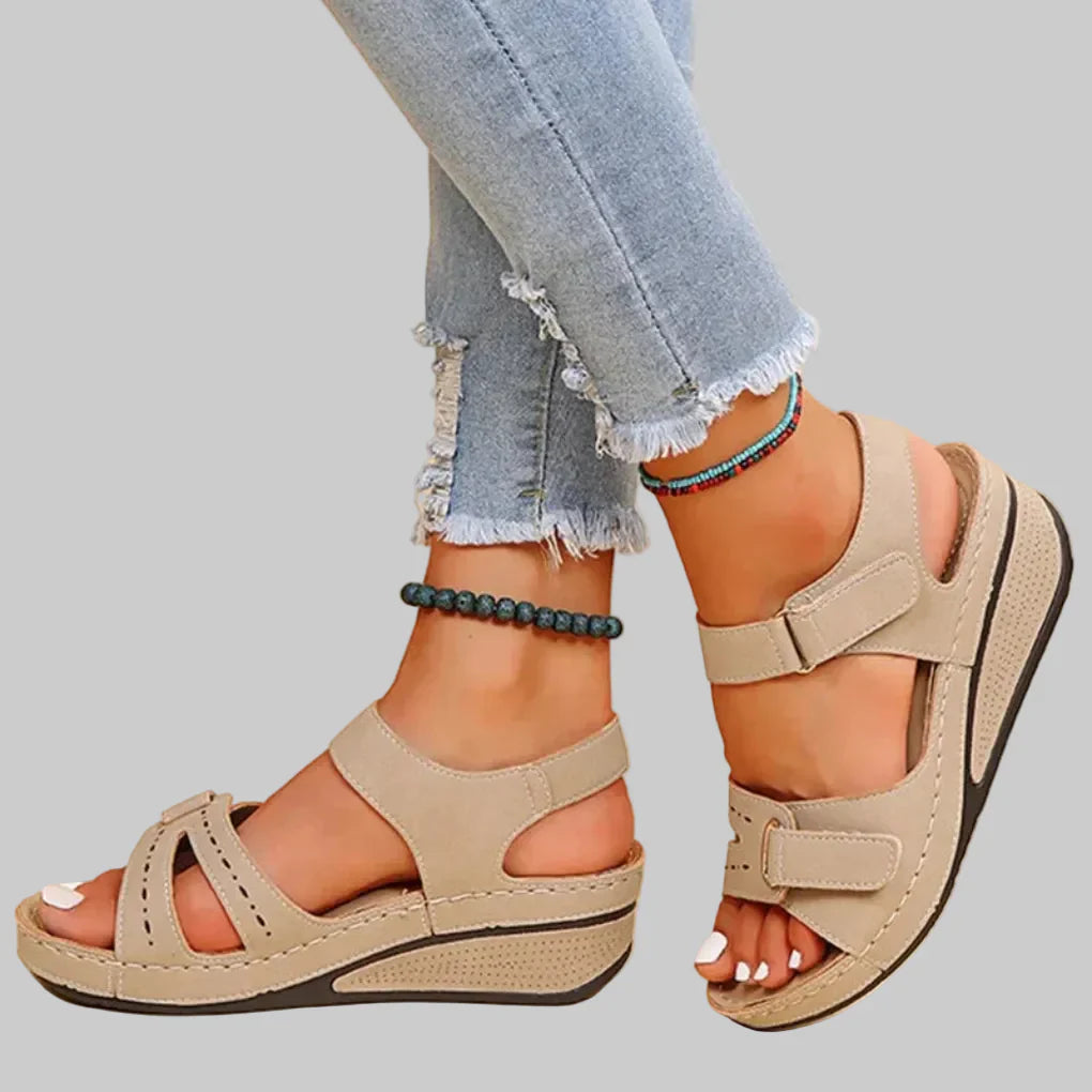 Nokmo | Women's Orthopedic Wedge Sandals with Adjustable Straps