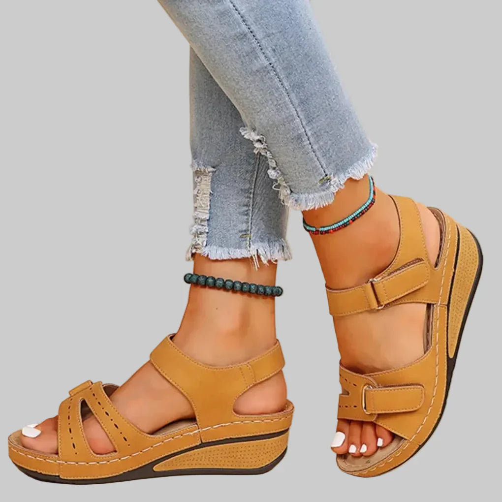 Nokmo | Women's Orthopedic Wedge Sandals with Adjustable Straps