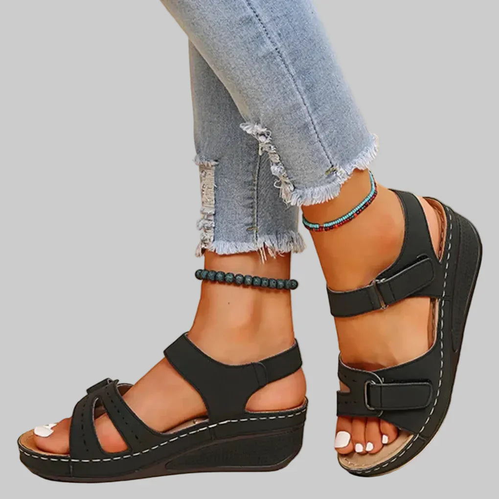 Nokmo | Women's Orthopedic Wedge Sandals with Adjustable Straps