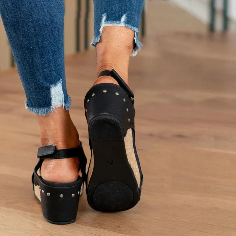 Nokmo | Women's Orthopedic Wedge Sandals with Cork Sole