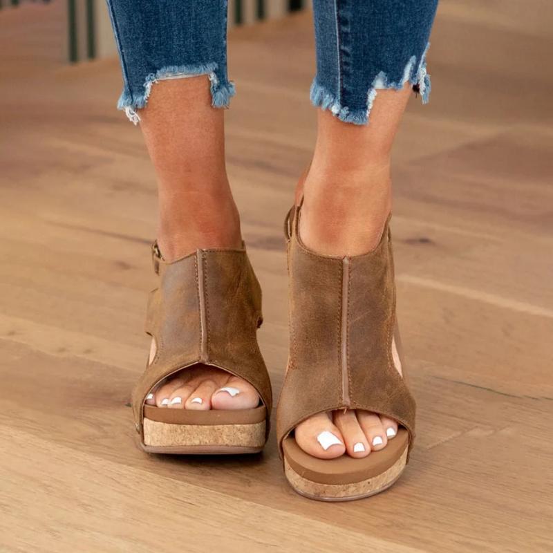 Nokmo | Women's Orthopedic Wedge Sandals with Cork Sole