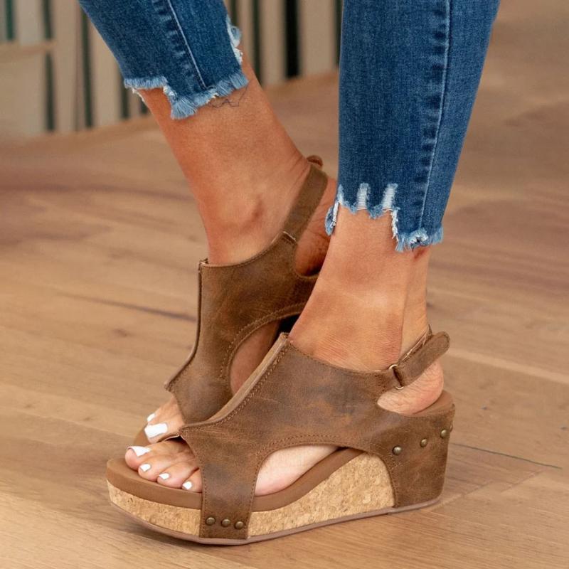 Nokmo | Women's Orthopedic Wedge Sandals with Cork Sole